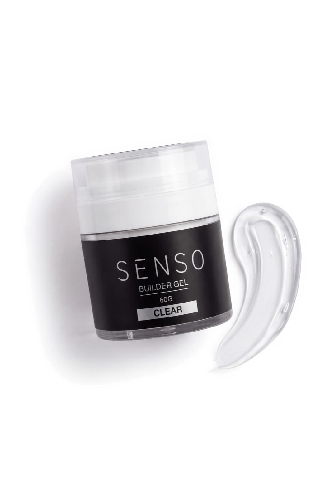 ג'ל בניה היברידי שקוף 60 גר' עם לחצן SENSO CLEAR