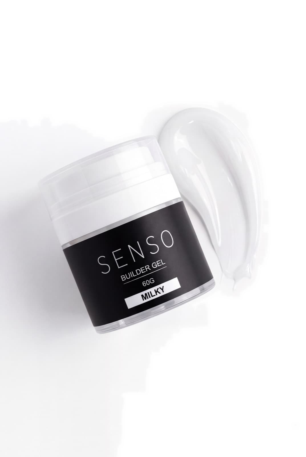 ג'ל בניה היברידי 60 גר' עם לחצן SENSO MILKY